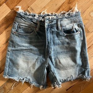 Bohme Distressed Blue Denim Shorts